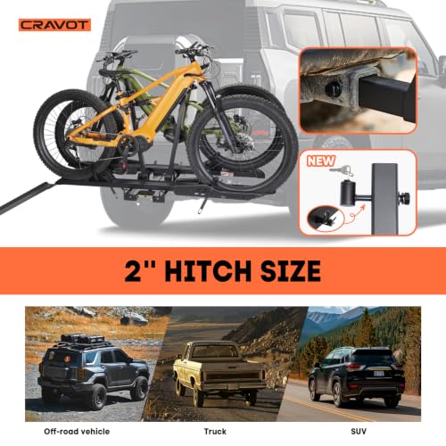 Heavy Duty Foldable E-Bike Rack for 2 E-Bikes, 300 lbs Capacity