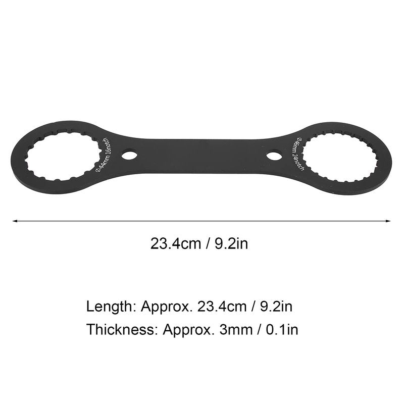 Dilwe Bottom Bracket Wrench, BB Wrench Bottom Bracket Tool 44mm 46mm 16 24 Notch BB Installation Remover Tool(black)
