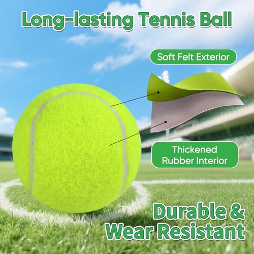 High Bounce Tennis Balls for Beginners - Yellow, 3-Pack