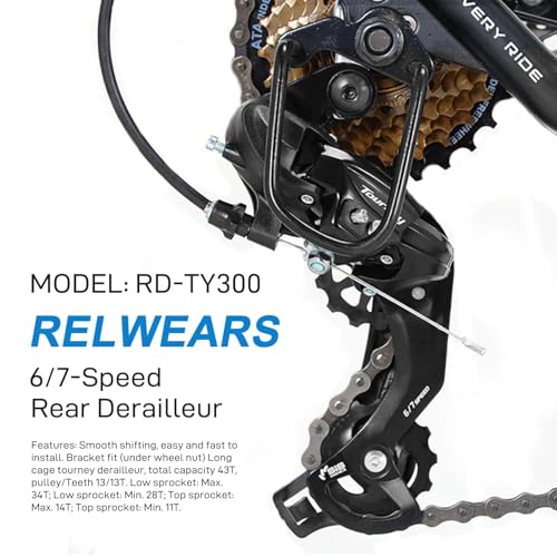 RD-TY300 6/7 Speed Rear Derailleur for Mountain & Road Bikes