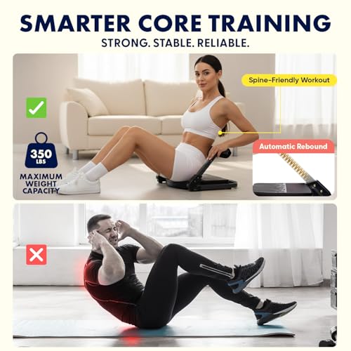 Adjustable Ab Trainer Machine for Full-Body Workout - Black