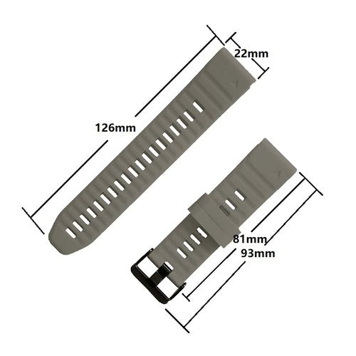 AISPORTS Compatible with Garmin Fenix 8 47mm/E 47mm/7/7 Pro/6/6 Pro/5/5 Plus Band Silicone, 22mm Quick Fit Watch Band Sport Wristband Bracelet Replacement Band for Garmin Forerunner 965/955/945/935