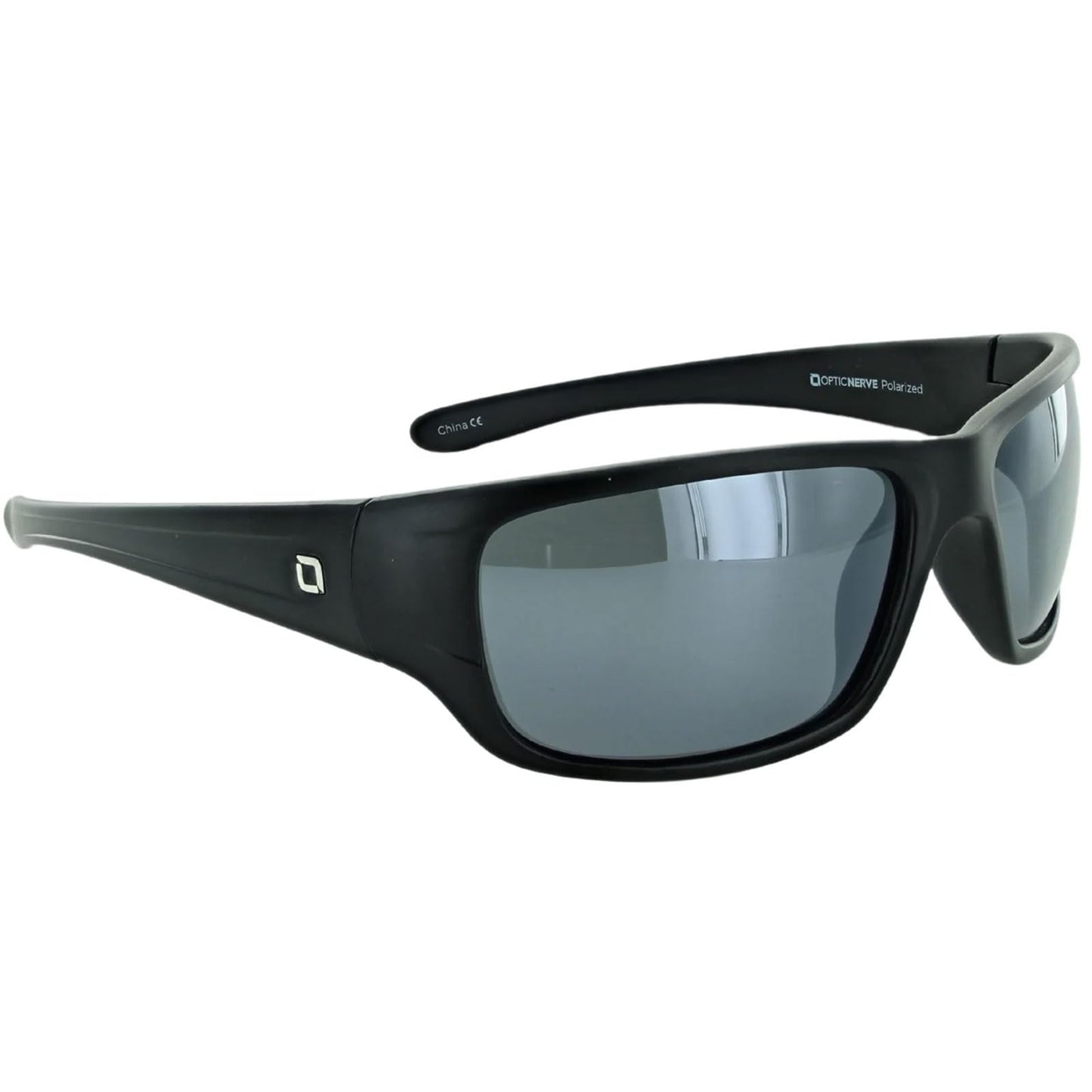 Optic Nerve Unisex Alpine Contra Anti-Glare Sport Sunglasses, Matte Black - Smoke w/Silver Flash Lens