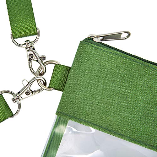 Clear Crossbody Bag - Stadium Approved Transparent Purse - Green