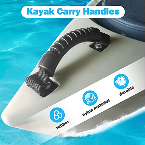 CLIO Black Kayak Carry Handles 4 Pack with Screws for Ocean & Canoe