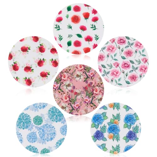 Dexcom G7 Over Patches - Waterproof Sensor Patch, 30 Pcs, Whispering Petals Design