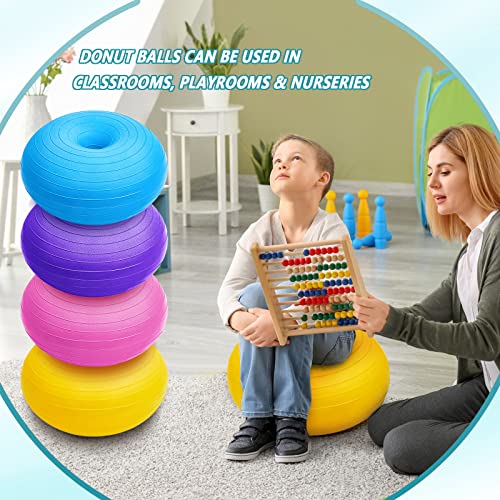 Lewtemi 4 Pack Flexible Classroom Seating Donut Chairs - Fresh Color 20"