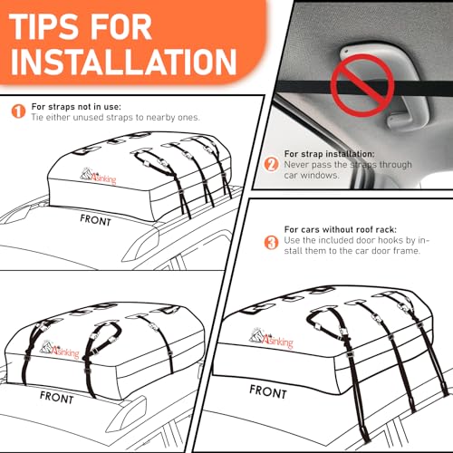 Waterproof Car Rooftop Cargo Carrier Bag - 21 Cubic Feet