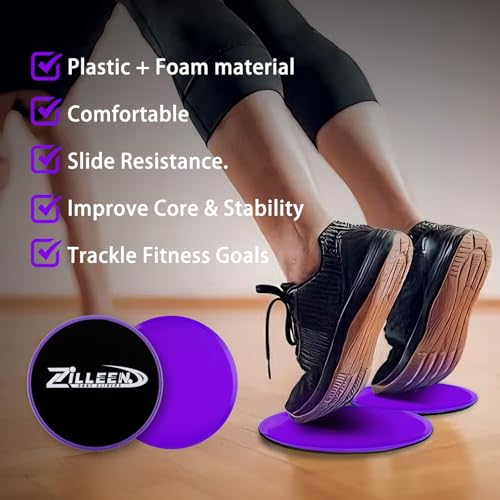 Exercise Sliders for Pilates and Fitness - Purple Discs (2pcs)