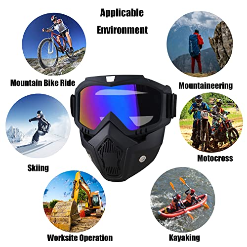 Paintball Mask Anti-Fog - Tactical Full Face Goggles - Colorful