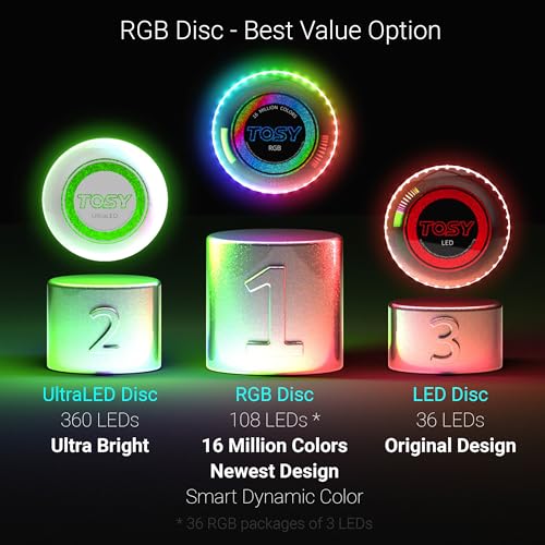 RGB Flying Disc with 16 Million Colors - Rechargeable & Waterproof