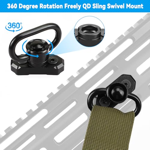 Two Point QD Sling with 360° Rotation - 1.25" Swivel Mounts