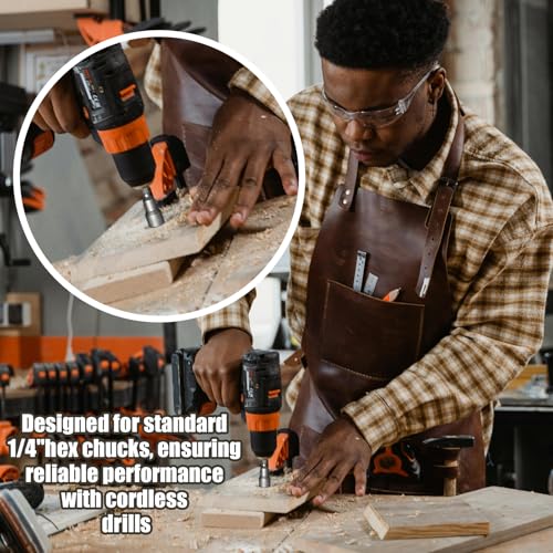 12Pcs 1/4 & 5/16 Inch Magnetic Nuts Driver Impact Driver Drill Bits - 1/4 Inch Shank, Power Nut Drill Bit Socket Nut Driver Bits for Electric