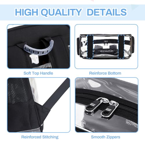 Clear Backpack Stadium Approved - Heavy Duty See Through Book Bag