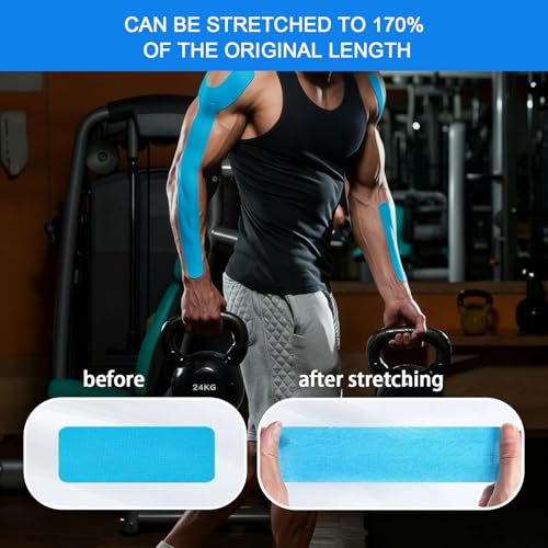 Colorful Kinesiology Tape - 5 Rolls 1.5inx16.4ft Athletic Tape