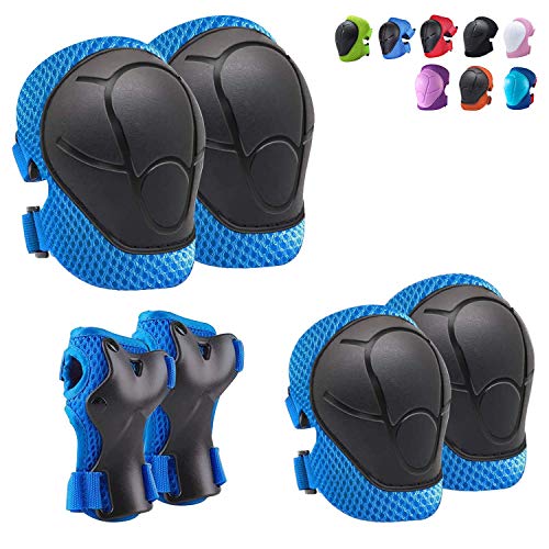 Toddler Knee Pads, Elbow Pads & Wrist Guards Set - Small Blue