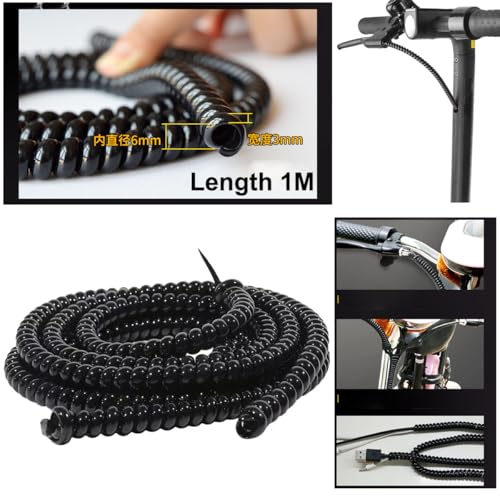 Bicycle Brake Cable Housing Protector - 2 Pack TPU Spiral Wrap