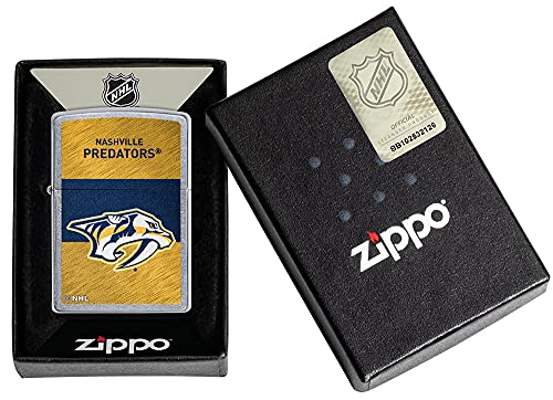 NHL Nashville Predators Windproof Pocket Lighter - Chrome