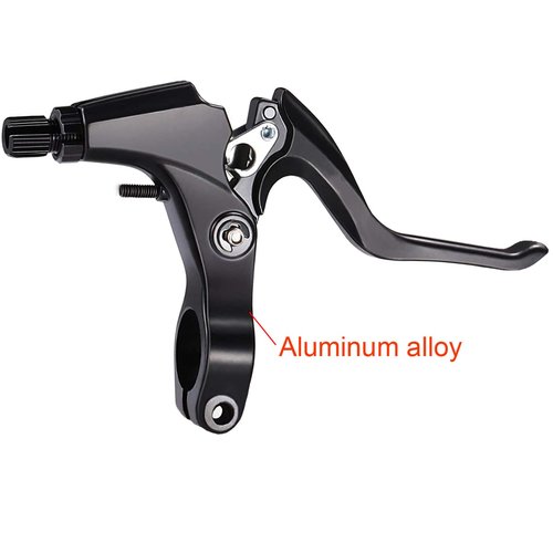 Lomodo 4 Pieces Bicycle Brake Accessories Including 2 Pack Aluminium Alloy Brake Levers Handle Bars and 2 Pack Brake Wire (Front and Rear Brake Cable) for Mountain/Road/MTB Bike(Black)