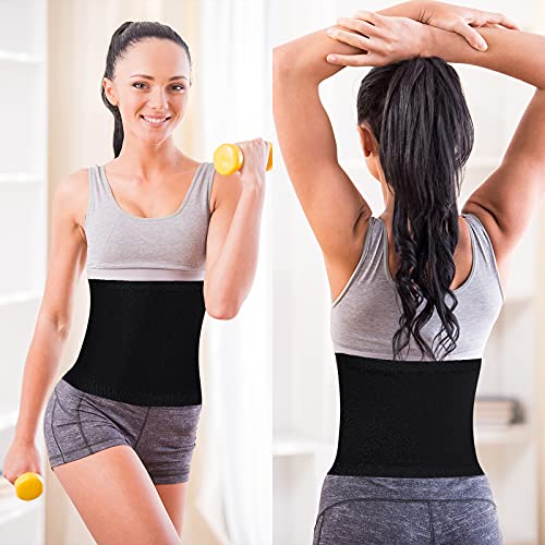 Waist Trimmer Sweat Waist Trainer Wrap - Silver Inner, Small