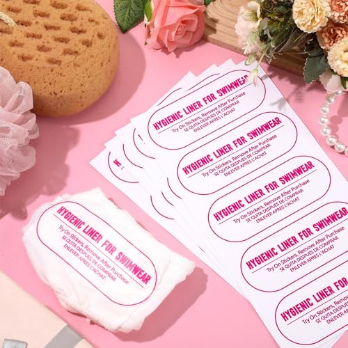 Swimwear Try On Stickers - Adhesive Hygiene Liners (50 Pack)