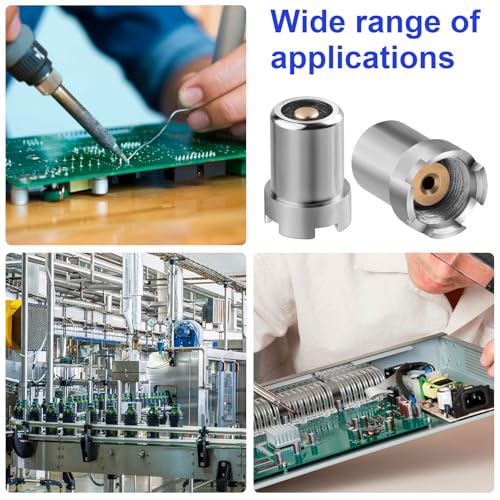 4pcs Threaded Adapters, Stainless Steel Thread Screw Converter, Soldering Iron Adapter Connector Accessories for Circuit Board Check Repair- Silver