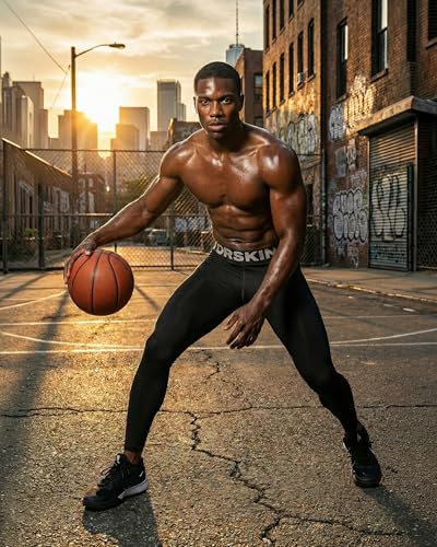 Men's Compression Pants - Quick Dry Leggings Sports Baselayer - Large