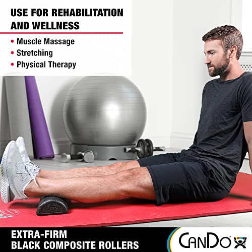 High-Density Half-Round Foam Roller, 6" x 36" for Muscle Recovery