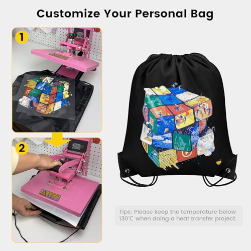 Vorspack Multicolor Drawstring Bags Bulk 60 Pcs, 15.7 x 13.3 Inches, DIY Customizable Storage Pack