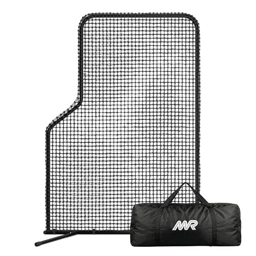 Baseball Pitching Screen - Portable 7'x5' L Shape Safety Net