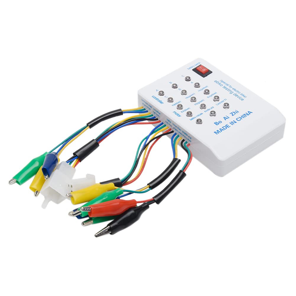 24V/36V/48V/60V/72V Electro Car E-Bike Scooter Brushless Motor Controller Tester for Teste Motor Coil (White)