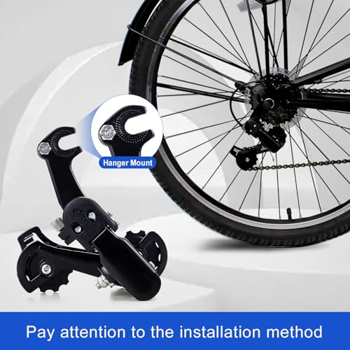 RainFlowwer RD-TZ31-A 6/7 Speed Hanger Mount Rear Derailleur for MTB/Road Bikes