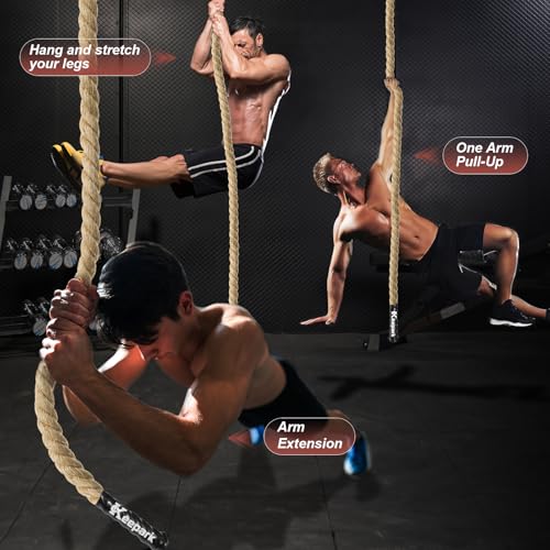 Keepark 1.5 Inch Diameter 10FT Climbing Rope for Fitness & Indoor/Outdoor Training