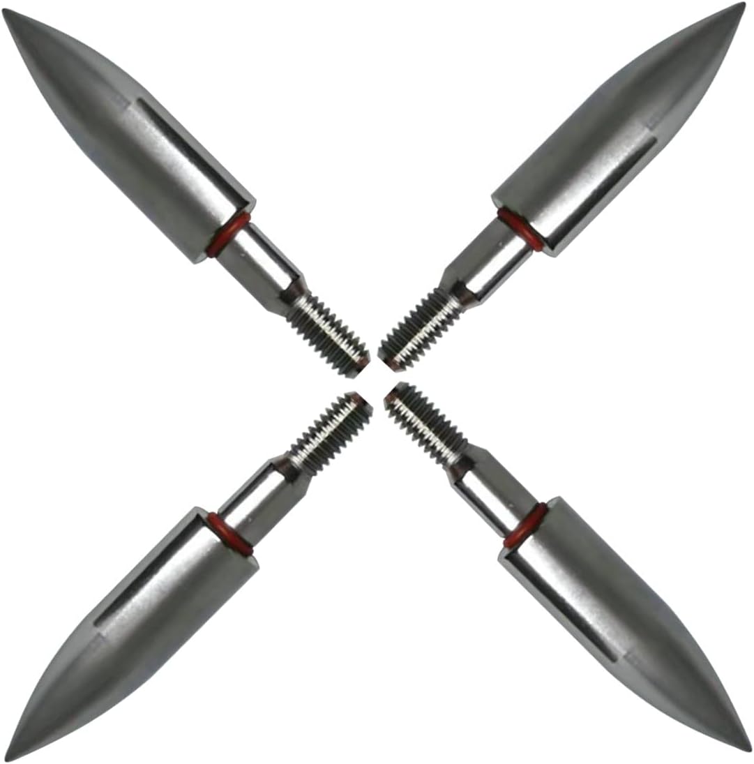 Skiennix Stainless Steel Archery Field Points - Easy Pull Design | 9/32", 19/64", 5/16", 11/32" Sizes, 100-200 Grains (12 Pack)