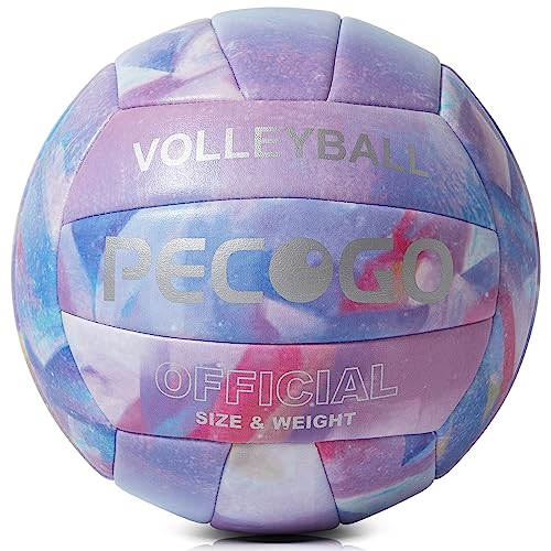 PECOGO Purple Size 5 Soft PU Leather Volleyball Indoor/Outdoor Sports Ball