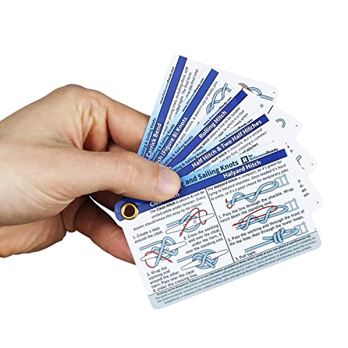 Waterproof Nautical Knot Cards - 20 Essential Boating Knots