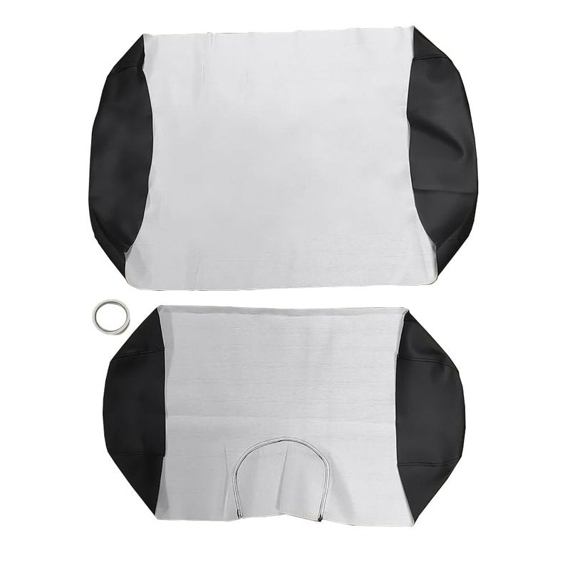 BuliBoao Golf Cart Front Seat Cover Set Staple On for E-Z-Go TXT Golf Cart, Microfiber Leather, Black