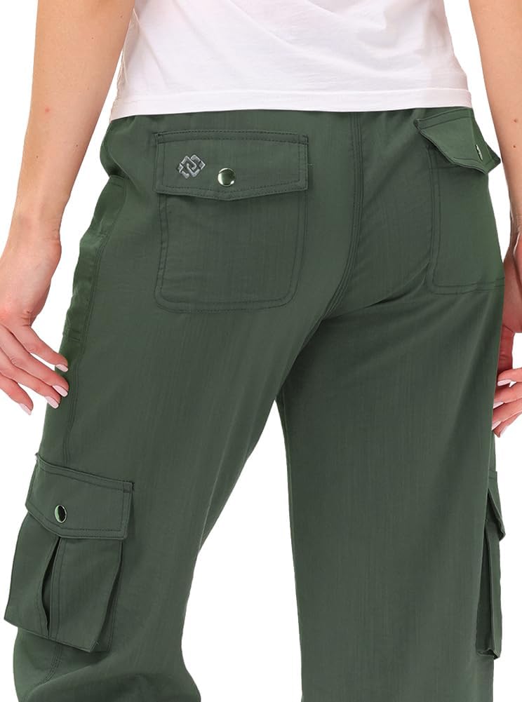 MoFiz Women's Capri Pants - Lightweight Casual Capris with Pockets for Hiking | Loose Fit & Stylish
