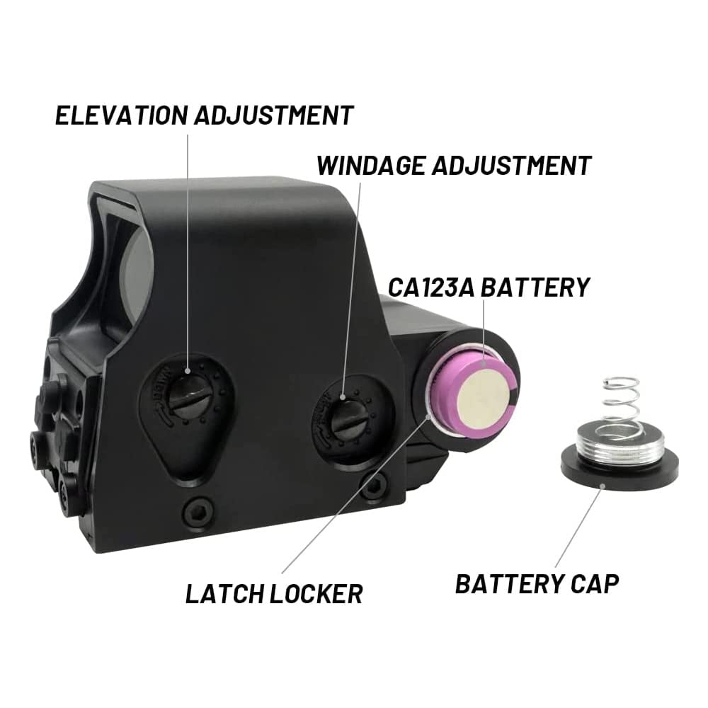 553 Tactical Red Green Dot Holographic Sight Scope Outdoors Sports Collimator Optics Reflex Sight for Accessories Fit 20mm Rail Mount