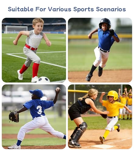 Kids Toddler Baseball Socks & Belt Set 2-4T A-Red Tee Ball Socks for 2-16 Years