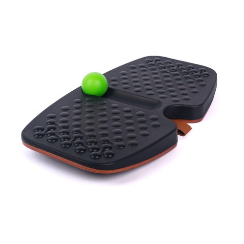 Acdet Balance Board for Standing Desk, Wooden Wobble Board with Slidable Ball for Office Work, Anti-Fatigue Foot Massage Board to Relieve Fatigue, Adult Use up to 300 lbs, Black