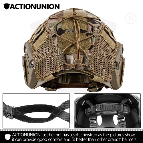 Tactical Airsoft Helmet - PJ Type, Lightweight ABS, Tan, Medium