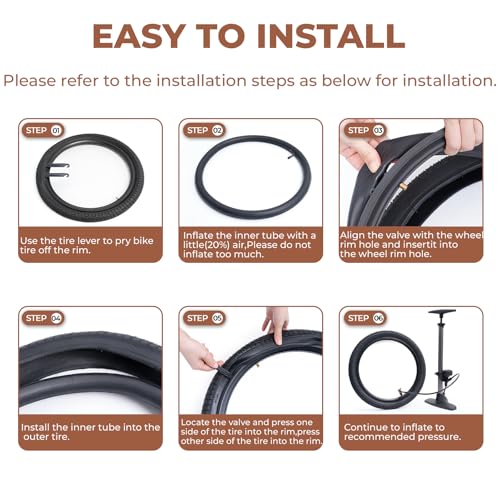 MetersGod 2 Pcs 26x2.10 Bicycle Tires Folding Mountain & Cruiser Replacement