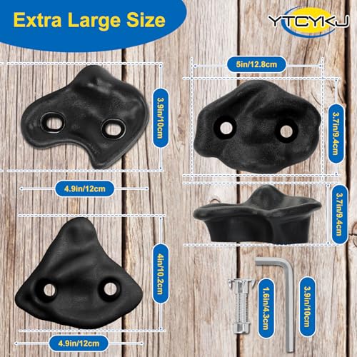YTCYKJ 10PCS Large Rock Climbing Holds C for Indoor & Outdoor Climbing