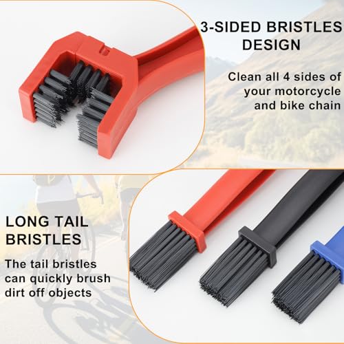 Bike Chain Cleaner Kit - 6-Piece Maintenance Tools for MTB & Motorcycle