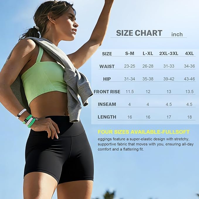 High Waisted Biker Shorts for Women - 5" Tummy Control Fitness