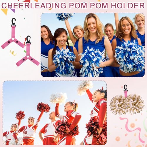 Pom Pom Holder for Cheerleaders - Pink Backpack Accessory
