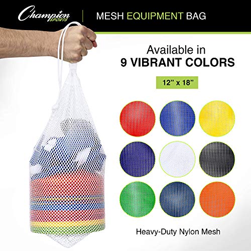 Heavy-Duty Nylon Mesh Equipment Bag with Drawstring Closure