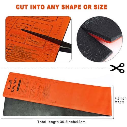 Universal Aluminum First Aid Splint Kit - 36" x 4.3" - 1 Pc
