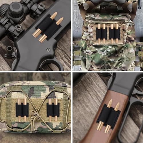 2 Pack Round Bullet Holders with Adhesive Backing for Rifles